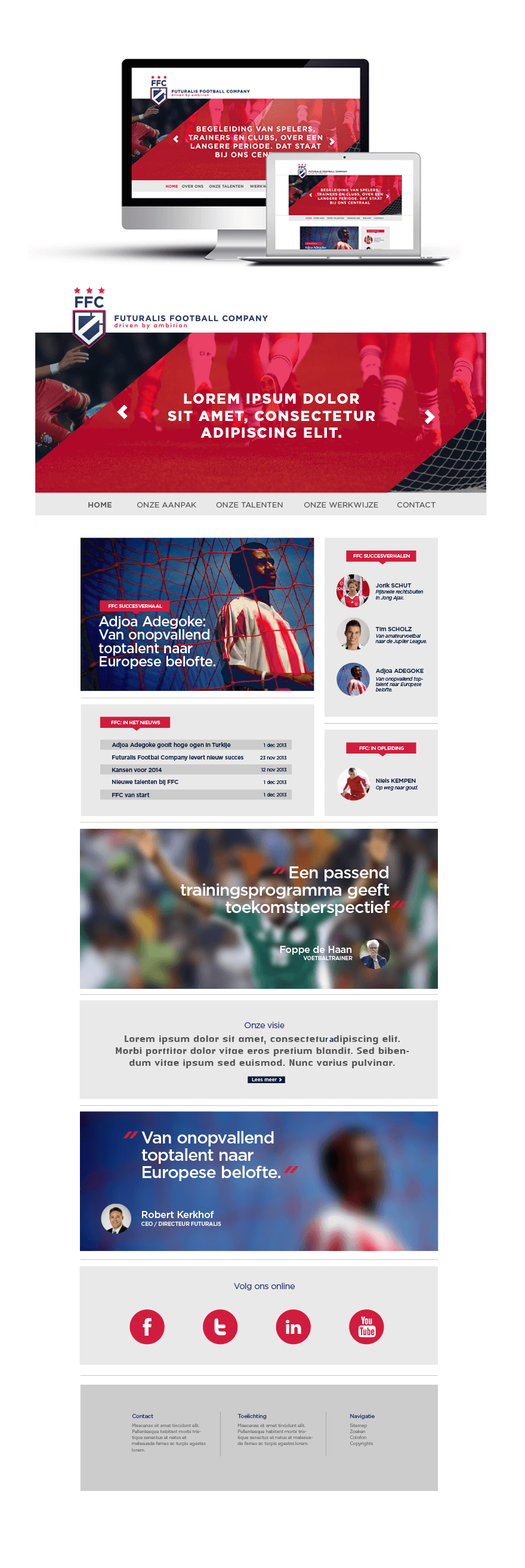 Futuralis Football Company webdesign website