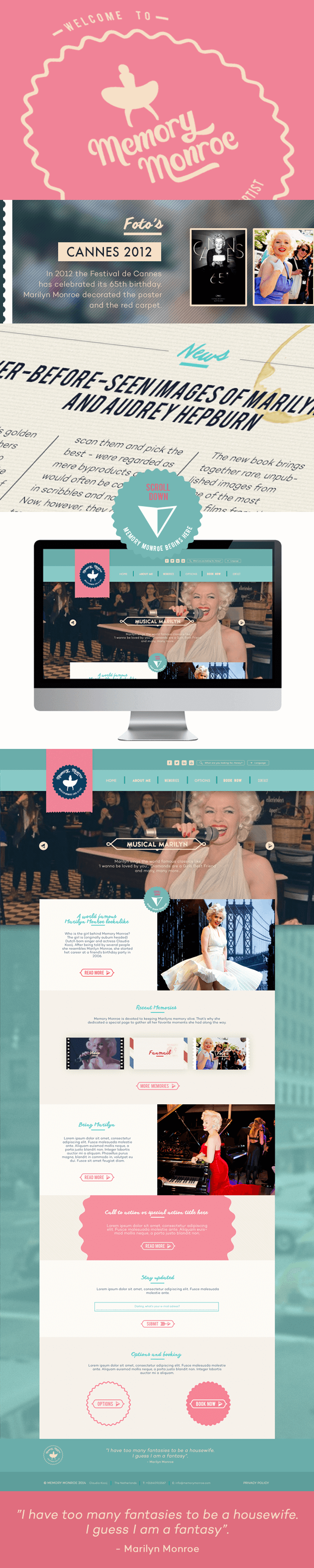 Memory Monroe webdesign